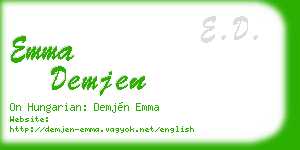 emma demjen business card
